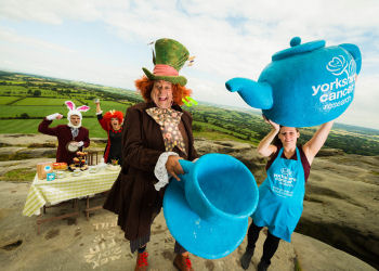 Mad hatter tea party on Almscliffe Crag