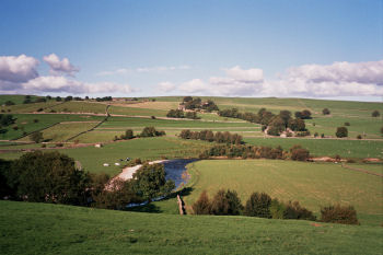 meander in the River Wharfe at Burnsall