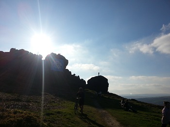 Finish of the 2018 Tour de Yorkshire at the Cow and Calf, Ilkley