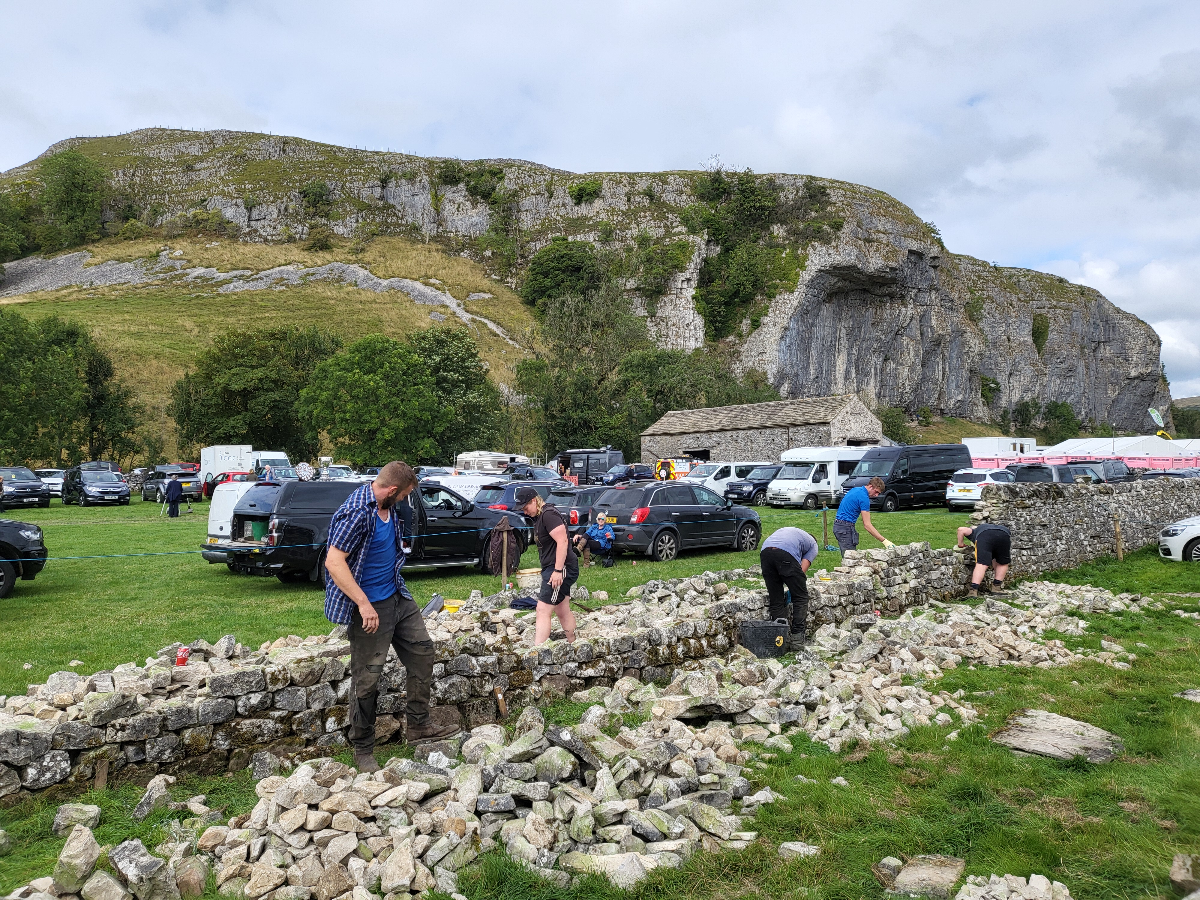 Drystone walling at the Kilnsey Show