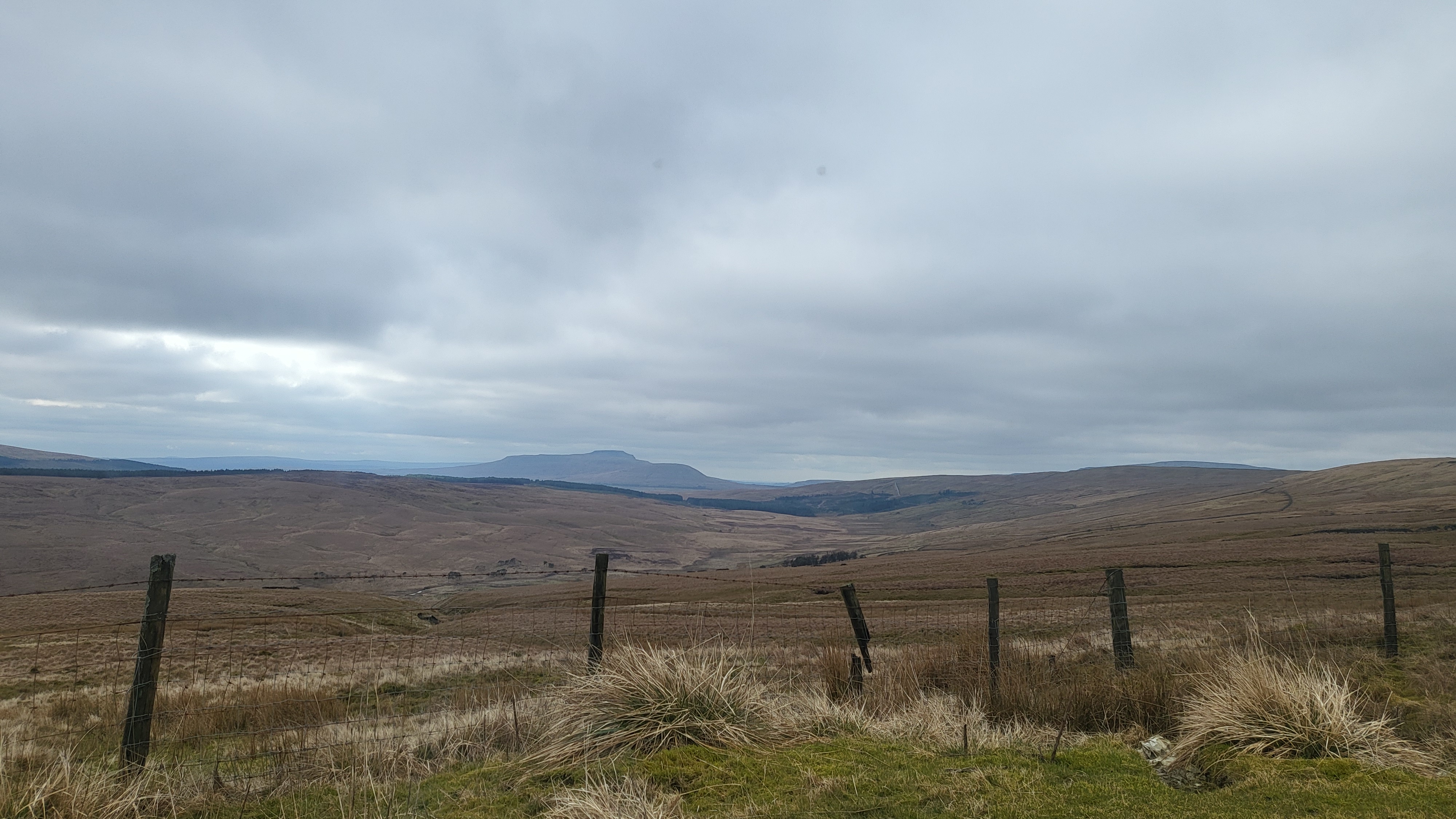 The view from Fleet Moss, looking towards Ingleborough