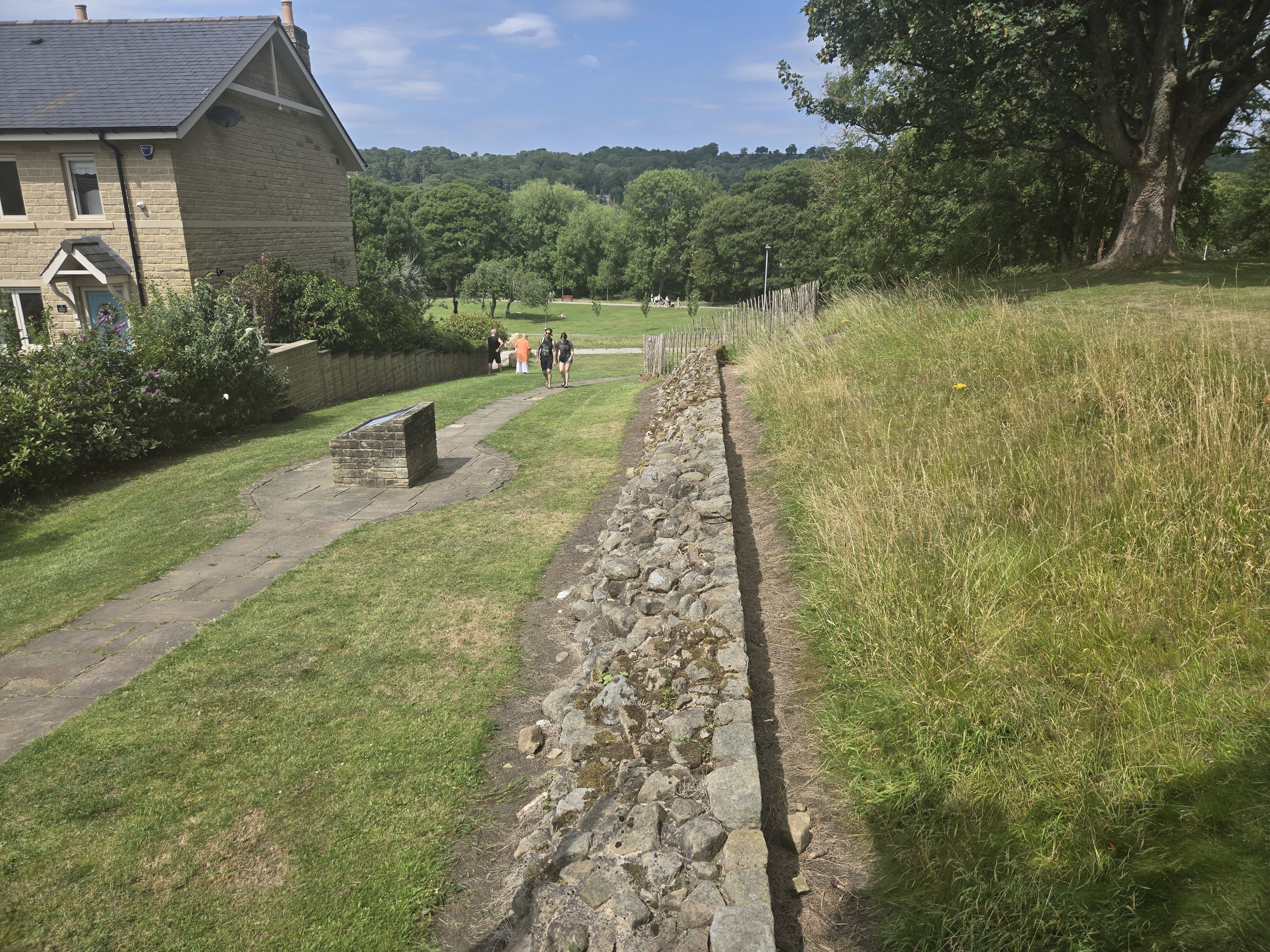 Section of Roman wall in grounds of the Manor House, Ilkley, West Yorkshire