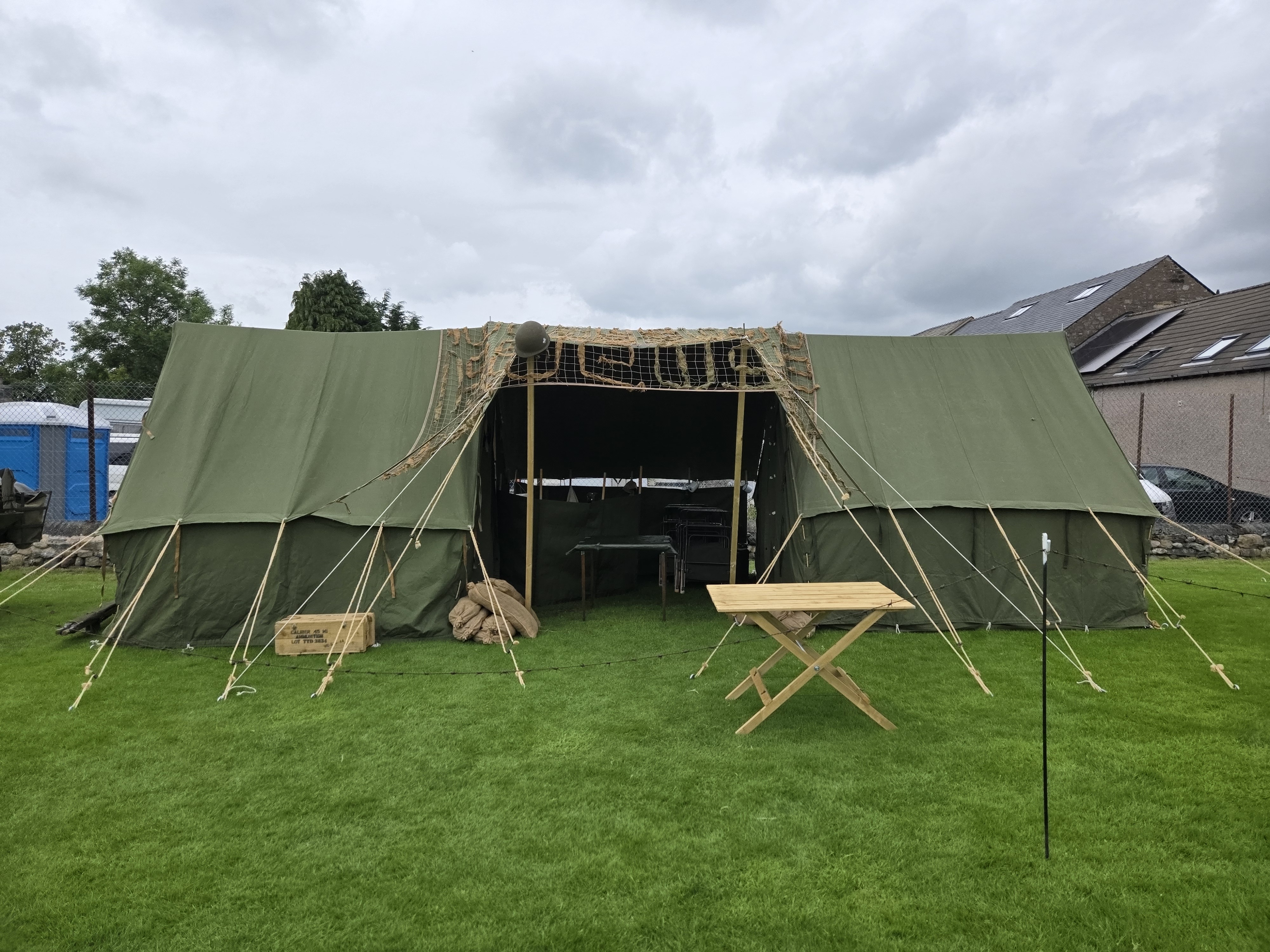 military field display - marquee tent
