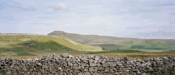 Ingleborough and White Scars, viewed from Kingsdale