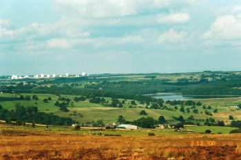 Menwith Hill, viewed from the Washburn Valley, Yorkshire Dales