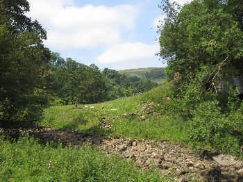 Dry river bed just below Nidd Sinks