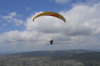 Paragliding in the Yorkshire Dales