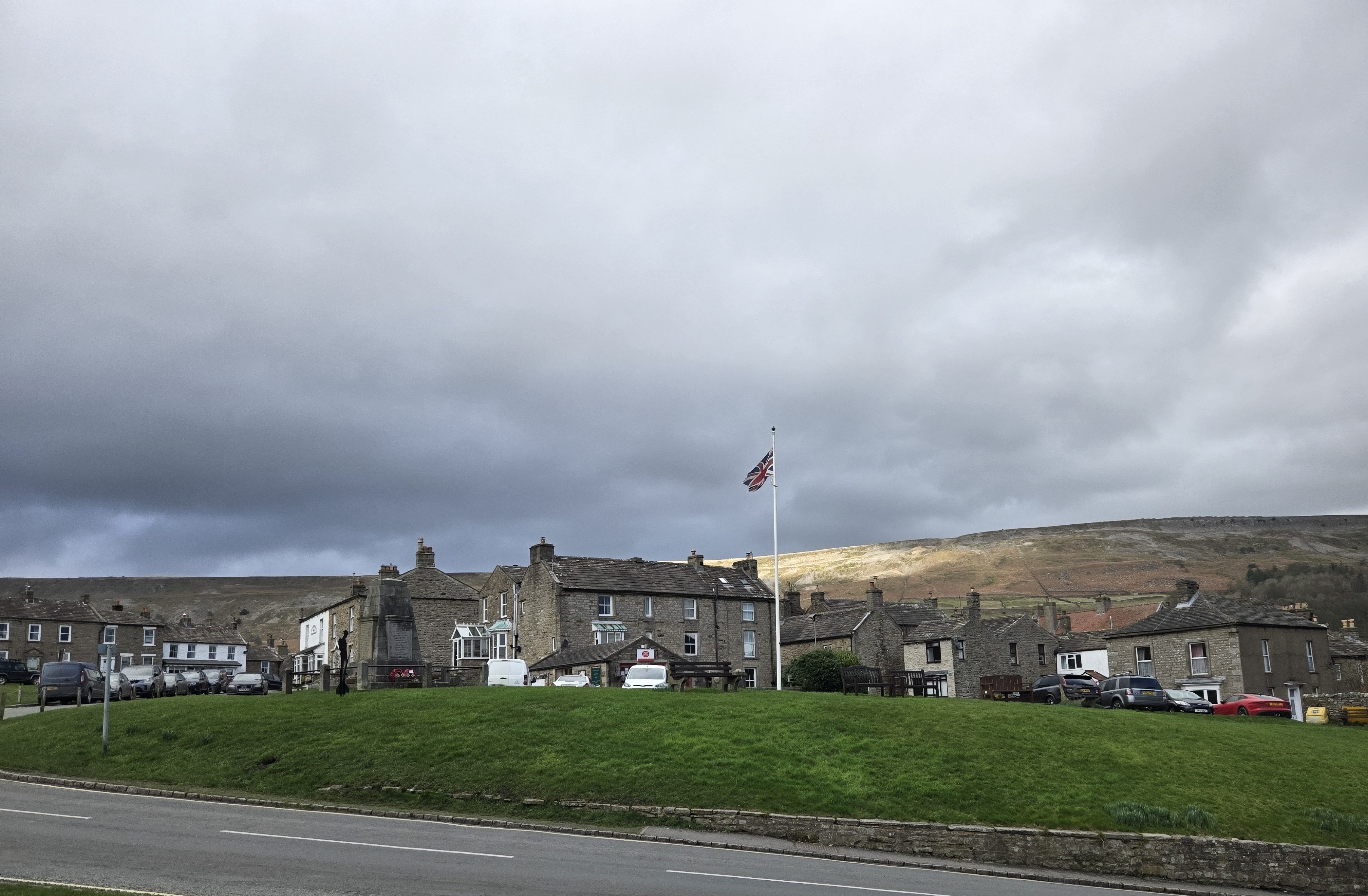Cottages on village green at Reeth, Swaledale