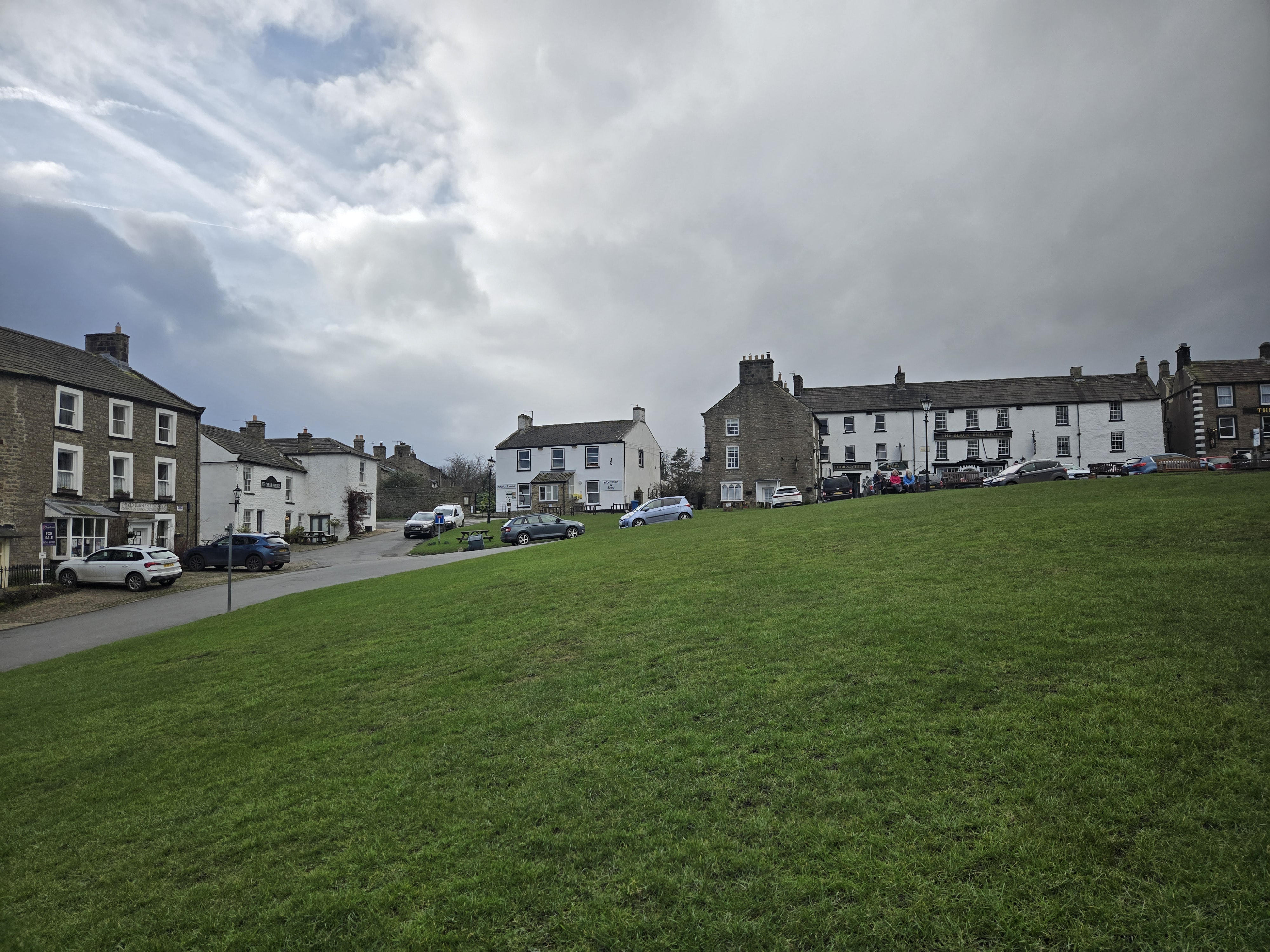 Cottages on village green at Reeth, Swaledale