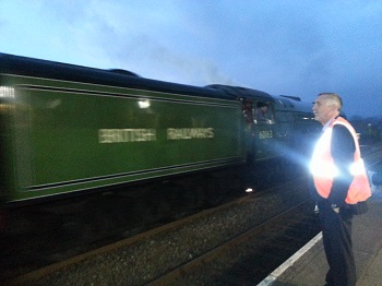 The Tornado steam engine in Settle