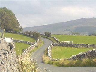 Drystone walled lane near Winterburn in the Yorkshire Dales