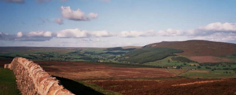 Part of Lower Wharfedale and Simon's Seat viewed from Barden Moor