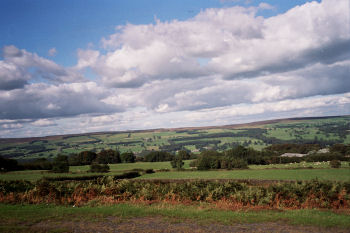 Lower Wharfedale viewed from Ilkley Moor