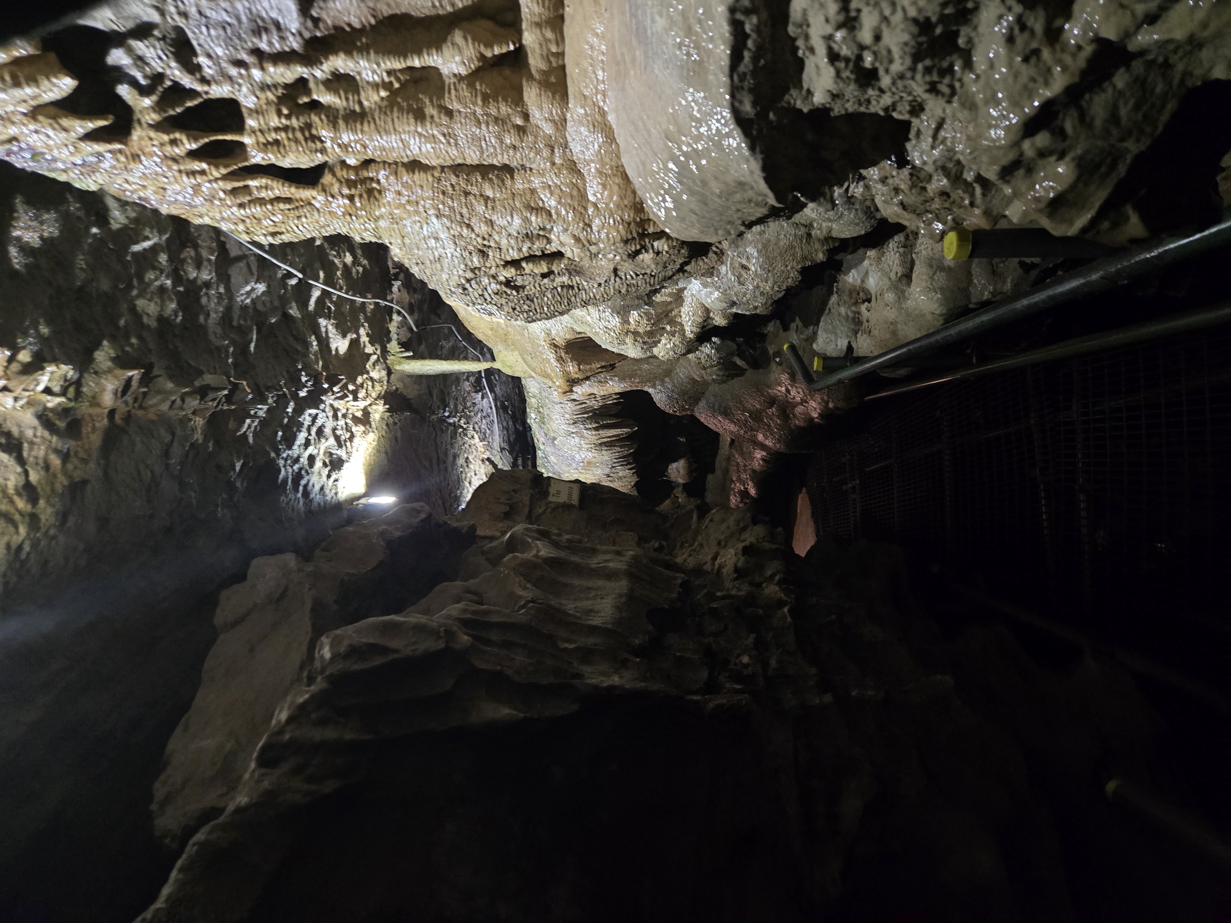flowstones in cave passage